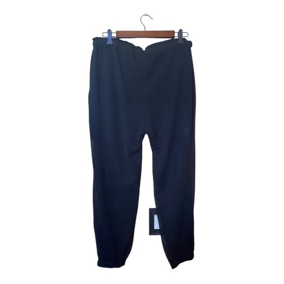 Eva Varro Sheer Drawstring Jogger Pant Size L Black - Picture 2 of 8
